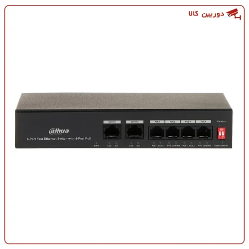 سوییچ شبکه داهوا، 36 وات، 4 پورت DH-PFS3006-4ET-36