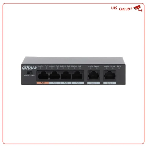 سوییچ شبکه داهوا، 60 وات، 4 پورت DH-PFS3006-4ET-60
