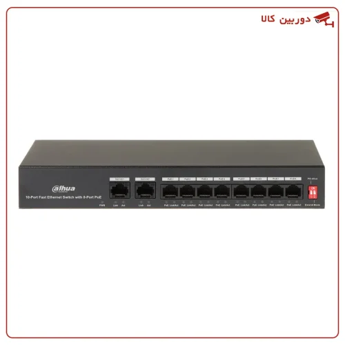 سوییچ شبکه داهوا، 65 وات، 8 پورت DH-PFS3010-8ET-65
