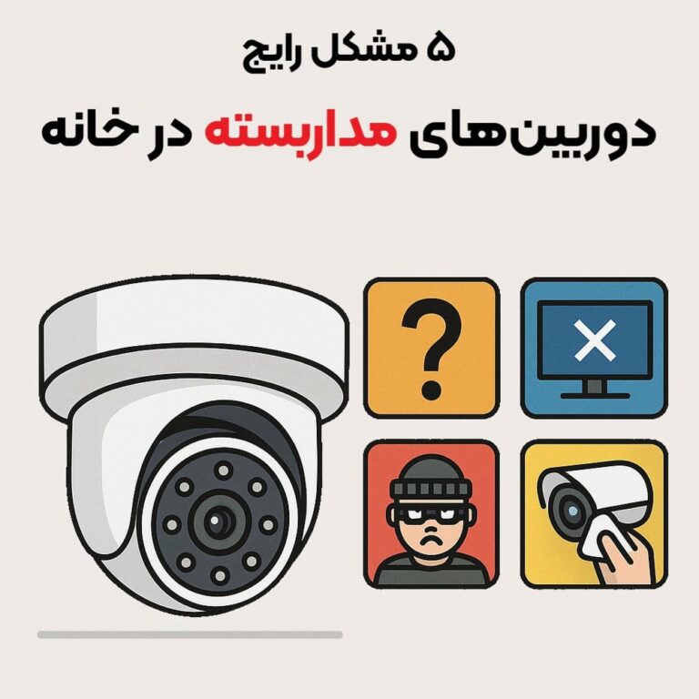 ۵ مشکل رایج دوربین‌های مداربسته در خانه و راه‌حل ساده آن‌ها