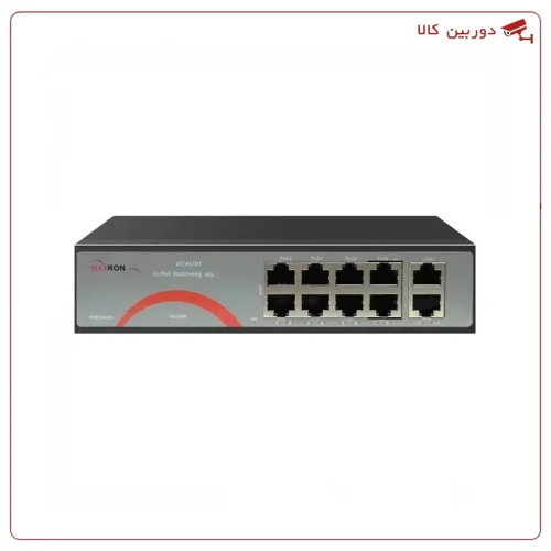 خرید سوئیچ شبکه مکسرون MSW-3008FPC-2FL-120I | سوئیچ 8 پورت PoE با قابلیت Extend تا 250 متر