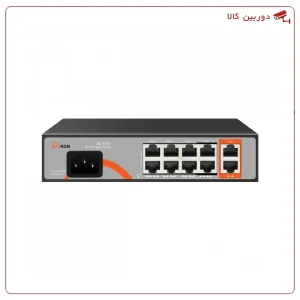 سوئیچ شبکه مکسرون مدل MSW‑3008FP‑2GL‑120I | سوئیچ PoE با توان 60 وات و آپلینک گیگابیت