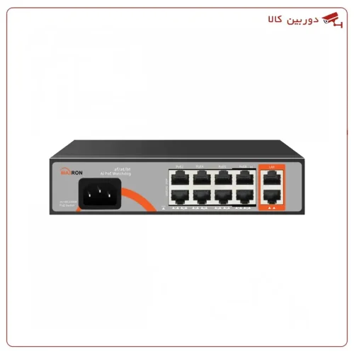 سوئیچ شبکه مکسرون مدل MSW‑3008FP‑2GL‑120I | سوئیچ PoE با توان 60 وات و آپلینک گیگابیت