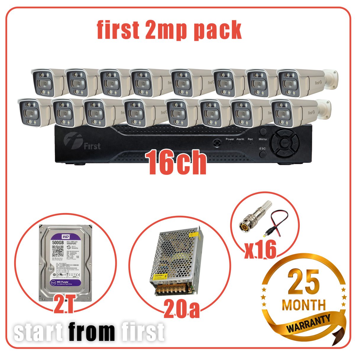 2 Mp 16 Ch