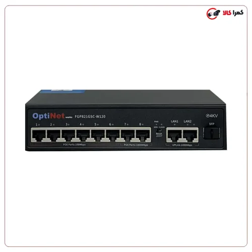 خانه جدید 26 سوئیچ Poe مدل Fgp821Gsc-W120C | سوئیچ 8 پورت با توان 120 وات
