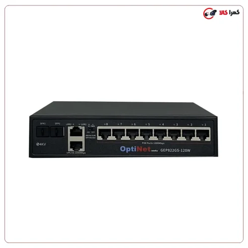 خانه جدید 30 سوئیچ Poe مدل Gep822Gs-120W | سوئیچ 8 پورت گیگابیتی با Ai Watchdog