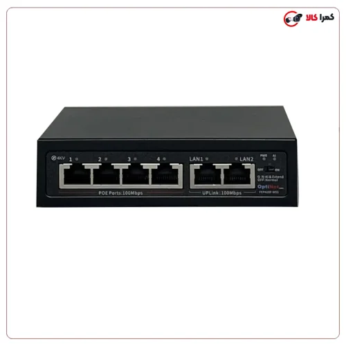 خانه جدید 34 سوئیچ Poe اپتینت مدل Fep420F-W55 با 4 پورت Poe و توان 55 وات