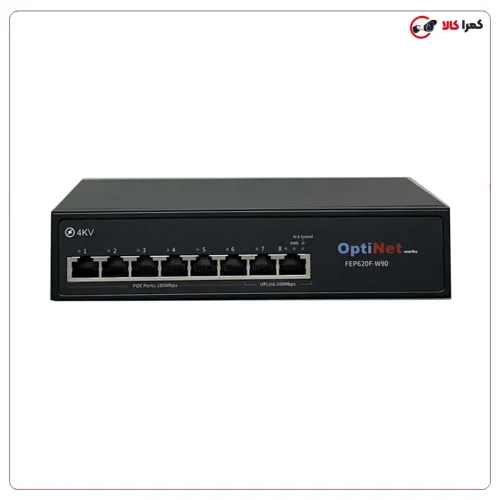خانه جدید 33 سوئیچ Poe اپتینت مدل Fep620F-W90 با 6 پورت Poe و توان 90 وات