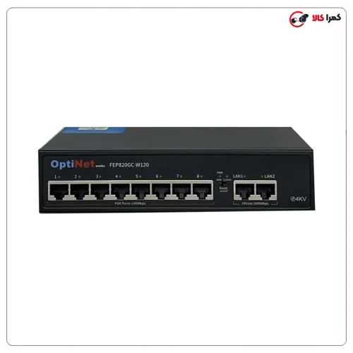 سوئیچ PoE optinet مدل FEP820GC-W120 با توان 120 وات و مدیریت ابری